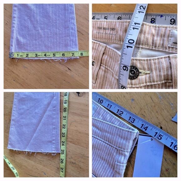 AG Jodi Pinstripe Twiggy High Waist Crop Flare Jeans Sz 26 - Picture 11 of 13